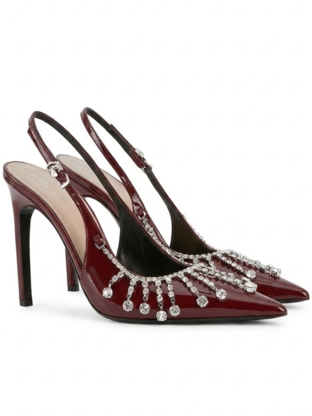 Gucci Crystal Chain Heels SIZE 38